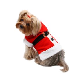 Santa Hooded Sweater with Soft Fur Trims - XS