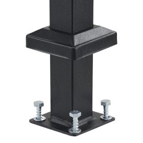 Handrails for Outdoor Steps, 5 Step Stair Hand Rail Kit, Transitional Carbon Steel Railings with Installation Kit, Stair Rails for Seniors