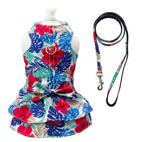 Hawaiian Harness Dress with Matching Leash - M