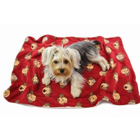 Silly Monkey Ultra-Plush Blanket - Burgundy - S