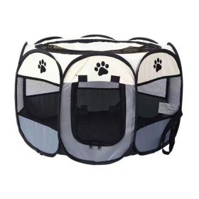 Portable Dog Crate Breathable Spacious Space Easy To Clean Enclosed Foldable Soft Kennel For Cats Dogs Medium 91x48cm/35.8x18.9in (Option: Default)
