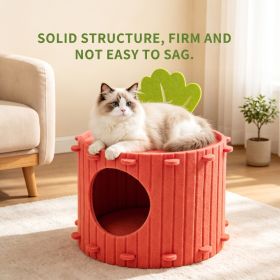 Felt Radish Pet House (Option: Red)